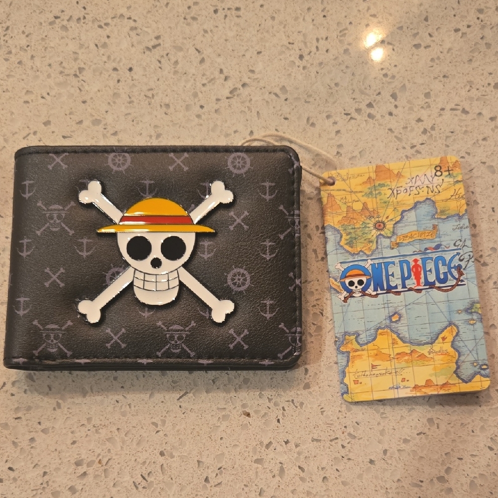 Loungefly Black and Gray One Piece Wallet